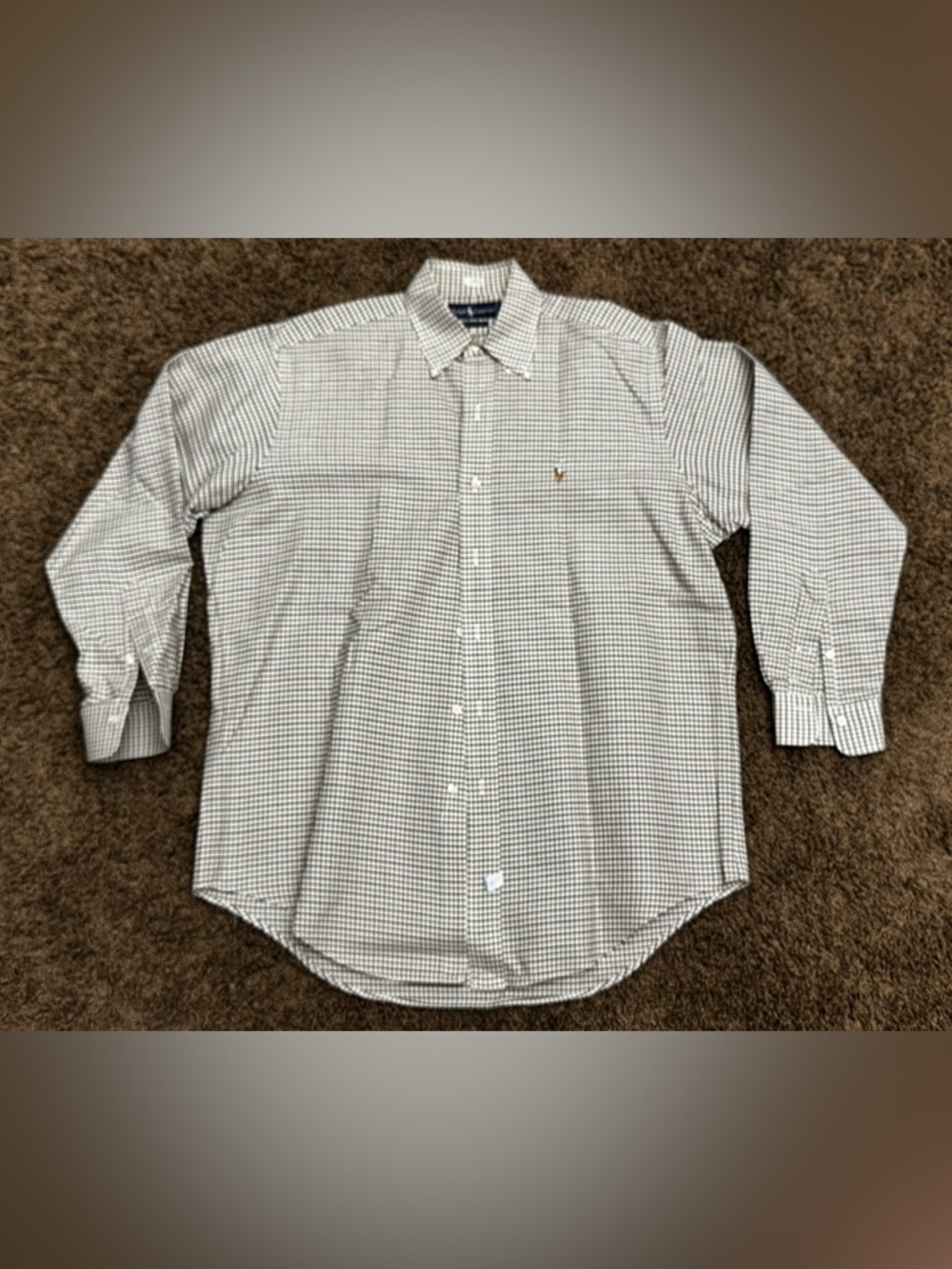 Vintage Ralph Lauren Blue Label Tattersall Check Shirt 15.5 33